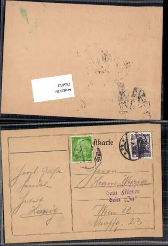 736613 Stempel Am 10. April dem Führer dein Ja Wien 1938