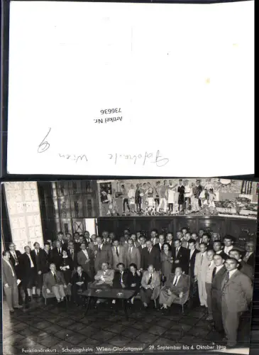 736636 SPÖ Gewerkschaft Funktionärskurs Wien Gloriettgasse Schulungsheim 1958
