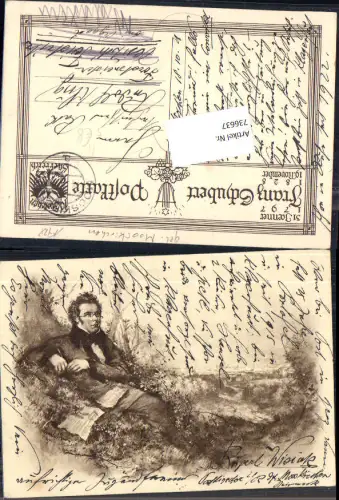 736637 Künstler AK Franz Schubert Postkarte Stp. Mooskirchen n. Deutsch Feistritz Peggau