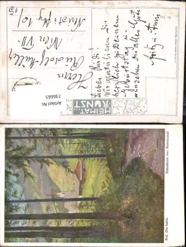 736665 Künstler AK Otto Luhde Fieberbrunn v. Siebererwald Tirol