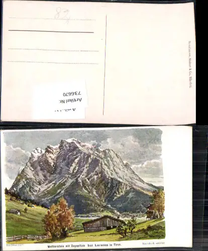736670 tolle Künstler AK M. Martini Wetterstein b. Ehrwald Lermoos Zugspitze Tirol