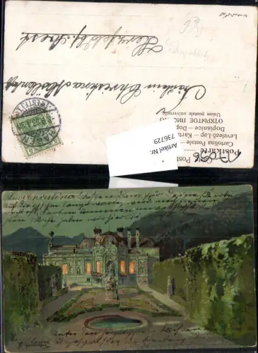 736729 Künstler AK Thomas Guggenberger Linderhof Schloss Ettal