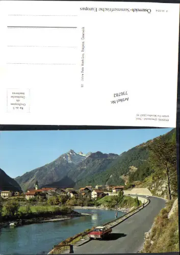 736782 tolle AK Pfunds Stuben in Tirol b. Landeck m. Oldtimer Auto Oberinntal Piz Mondin