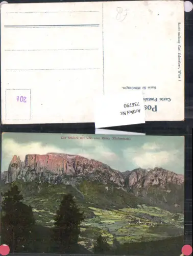 736790 Trentino Schlern Völs v. Ritten Klobenstein Dolomiten Südtirol