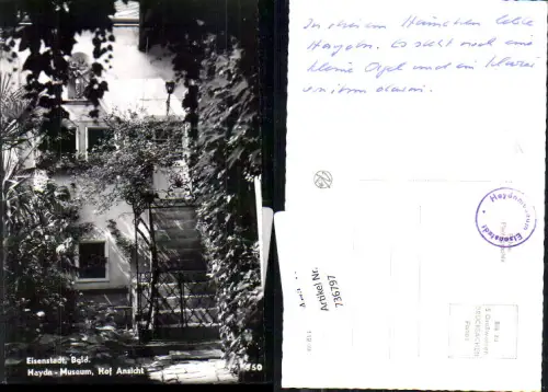 736797 Eisenstadt Burgenland Haydn-Museum Hof