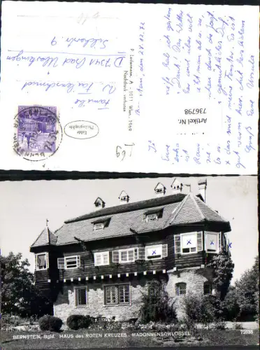 736798 Bernstein Burgenland Haus des Roten Kreuzes Madonnenschlössel