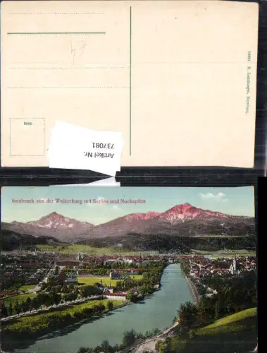 737081 Innsbruck von der Weiherburg mit Serles u. Nockspitze
