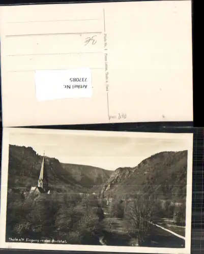 737085 Foto AK Thale a. Harz Eingang in das Bodetal