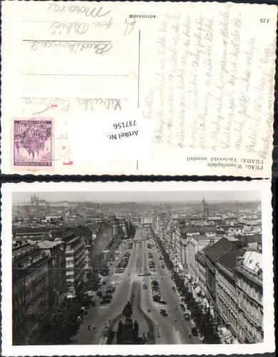 737156 Prag Praha Wenzelsplatz gel Budikovice Trebic Trebitsch Mähren