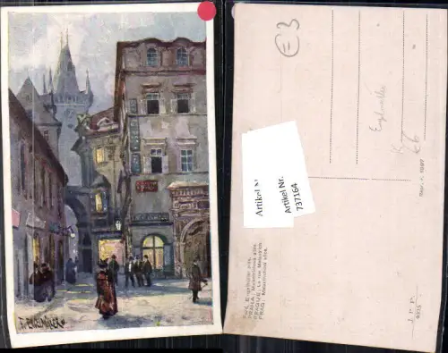 737164 tolle Künstler AK F. Engelmüller Prag Praha Melantrich Straße
