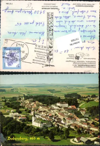 737309 seltene Fliegeraufnahme Dobersberg am Kamp Waldviertel pub Alpine
