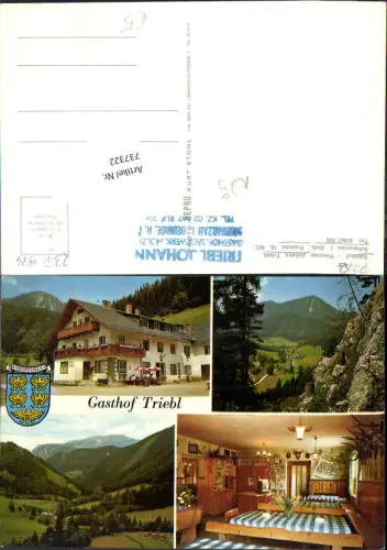 737322 Schwarzau im Gebirge Gasthaus Triebl in Preintal