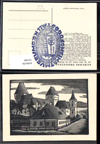 737390 Künstler AK Holzschnitt Franz Traunfellner Schloss Pöggstall