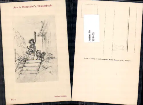 737403 Künstler AK Anton Hendschel`s Skizzenbuch 6 Stellvertretung