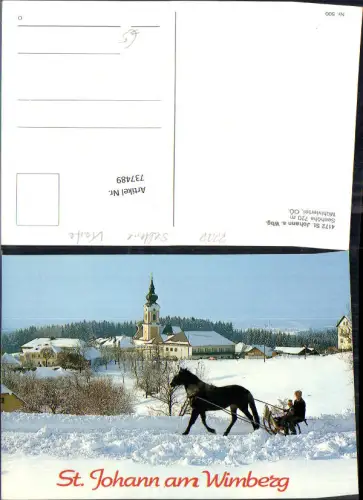 737489 Kutsche in St. Johann am Wimberg Schnee