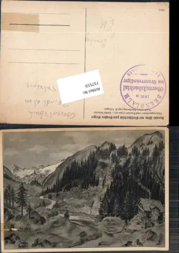 737559 Künstler AK Jo Lüttgen Berndl Alm Obersulzbach Neukirchen am Großvenediger Brambach