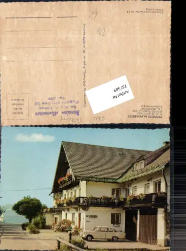737589 tolle AK Fuschl am See Pension Alpenrose Oldtimer Mercedes Auto