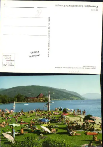 737595 Seewalchen am Attersee Kammer Schloss Freibad Bad Strandleben Bademode