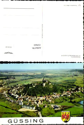 737663 Fliegeraufnahme Güssing Burgenland pub Alpine Luftbild