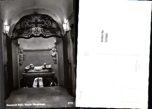 737685 Eisenstadt Burgenland Josef Haydn Mausoleum Tod Sarg