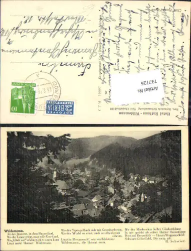 737726 Wildemann am Harz Spruch Text Clausthal Schaumburg Heinrich Bodetal
