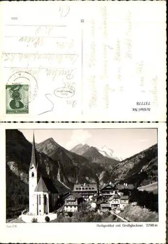 737778 Foto AK Heiligenblut a. Großglockner Ansicht m. Kirche