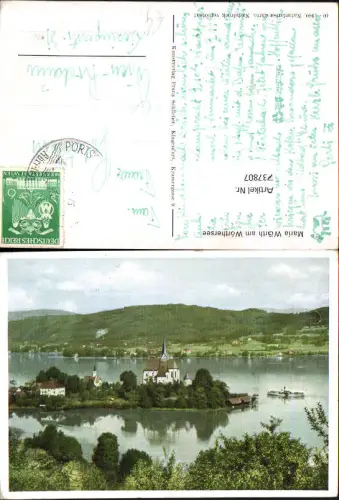 737807 Maria Wörth a. Wörthersee Kirche Schiff Dampfer