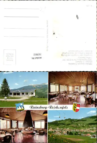 737812 Mehrbild AK Rainsberg Reichenfels Kärnten Höhenrestaurant Kamin Sessellift Speisesaal