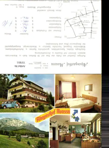 737851 Mehrbild AK Kapellen Neuberg a. d. Mürz Alpengasthof Moassa Zimmer Gaststube