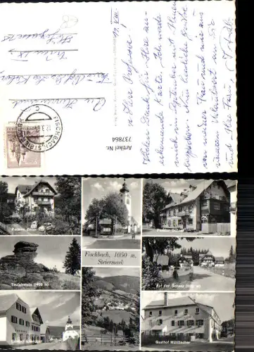 737864 Mehrbild AK Fischbach Pension Zeller Teufelstein Gasthof Rosegger Kirche