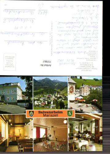 737867 Mehrbild AK Mariazell Salvatorheim Kapelle Speisesaal Terrasse