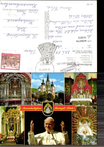 737873 Mehrbild AK Mariazell Papst Johannes Paul II 1983 Gnadenbild Basilika Hochaltar