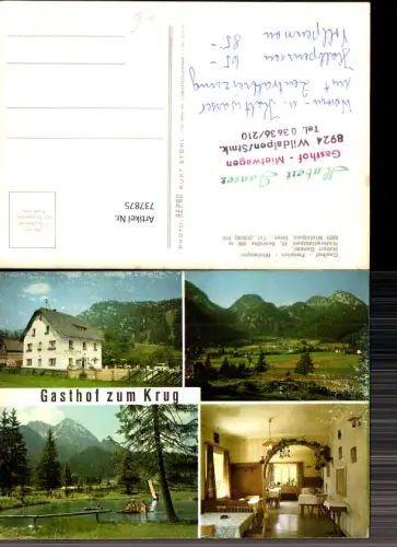 737875 Mehrbild AK Wildalpen Pension Gasthof zum Krug Badesee Gaststube