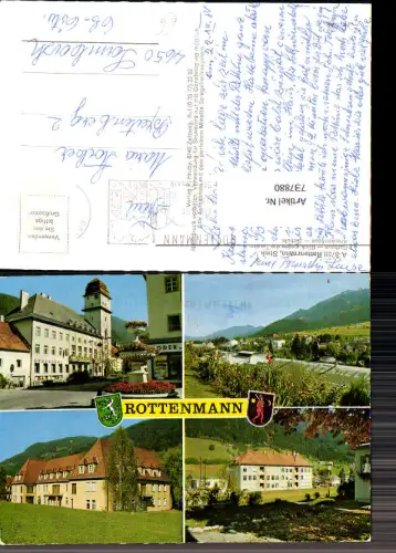 737880 Mehrbild AK Rottenmann Rathaus Krankenhaus Schule