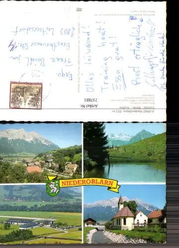 737881 Mehrbild AK Niederöblarn Öblarn Ennstal Bundessportschule Ortskapelle Stubeggsattel geg. Dachstein