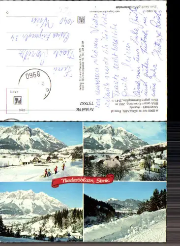 737882 Mehrbild AK Niederöblarn Öblarn Blick geg. Grimming u. Kammspitze Wintersport