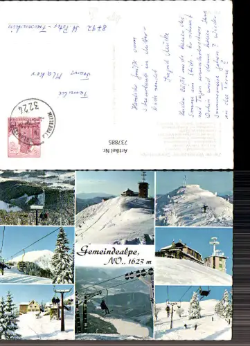 737885 Mehrbild AK Gemeindealpe Mitterbach am Erlaufsee Wintersport Sessellift