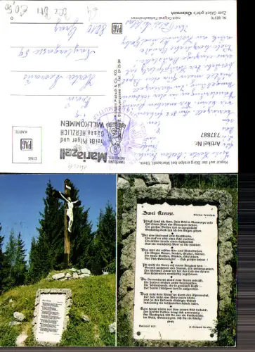 737887 Mehrbild AK Kreuz a. d. Bürgeralpe b. Mariazell Tafel Zwei Kreuze
