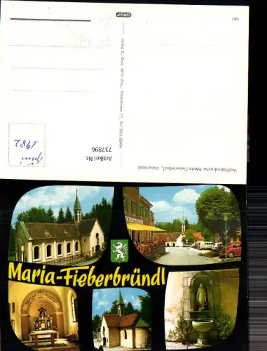 737896 Mehrbild AK Maria Fieberbründl Wallfahrtskirche Brunnen Dorfpartie VW Käfer Bully