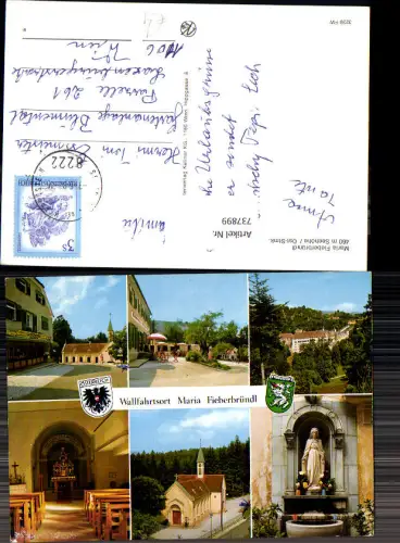 737899 Mehrbild AK Wallfahrtsort Maria Fieberbründl Kirche Inneres Dorfpartie Brunnen Schloss Herberstein