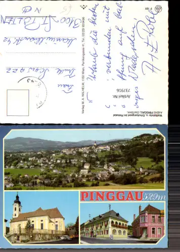 737916 Mehrbild AK Pinggau im Pinkatal Wallfahrtskirche Kirche Dorfpartie