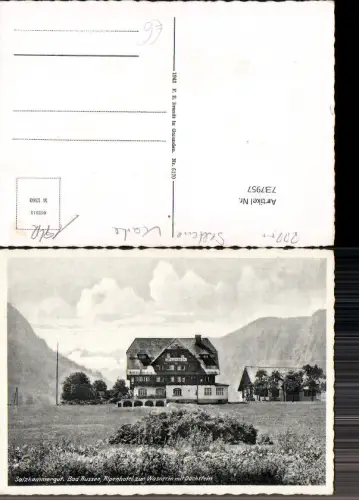 737957 Salzkammergut Bad Aussee Alpenhotel zur Wasnerin mit Dachstein pub F. E. Brandt 6170