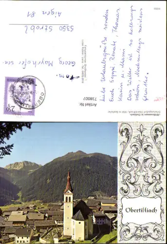 738007 Obertilliach Ansicht mit Kirche