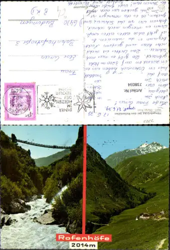 738034 Mehrbild AK Hängebrücke b. d. Rofenhöfen Vent Sölden Ötztal