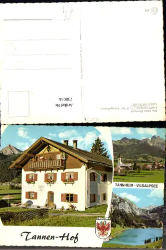 738036 Mehrbild AK Tannheim in Tirol Innergschwend Tannen-Hof Vilsalpsee