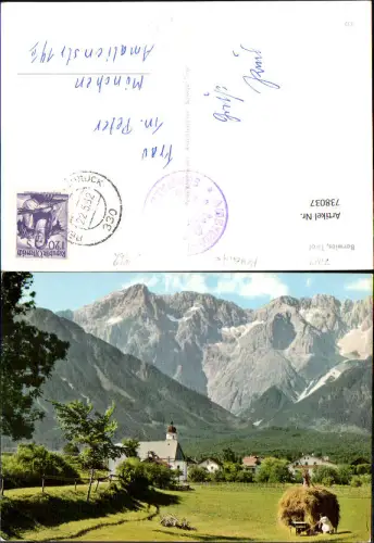 738037 Mieming Barwies in Tirol Kirche Heuernte Landwirtschaft