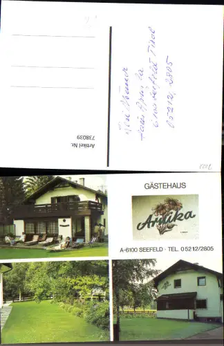 738039 Mehrbild AK Seefeld in Tirol Gästehaus Arnika Ansichten