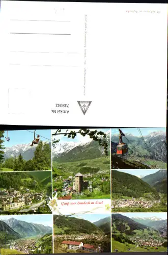 738042 Mehrbild AK Landeck in Tirol Seilbahn Gondel Sessellift Schloss Landeck