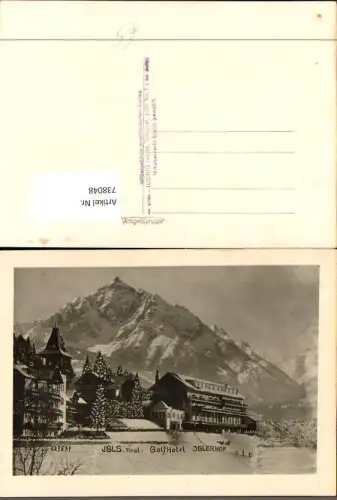 738048 Foto AK Igls Innsbruck Golfhotel Jglerhof im Winter