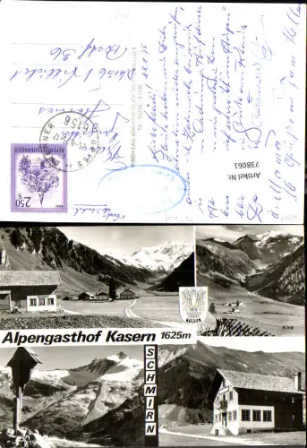 738061 Mehrbild AK Schmirn Alpengasthof Kasern Wegkreuz Ansicht mit Bergkulisse